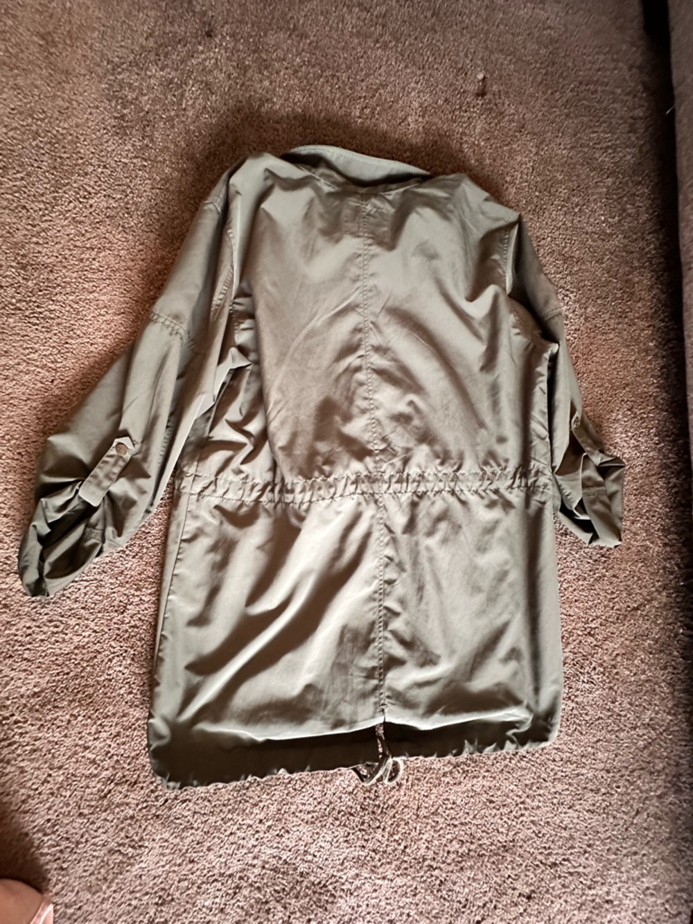 Sanctuary Olive Green Military Cargo Utility Jacket - Size Large